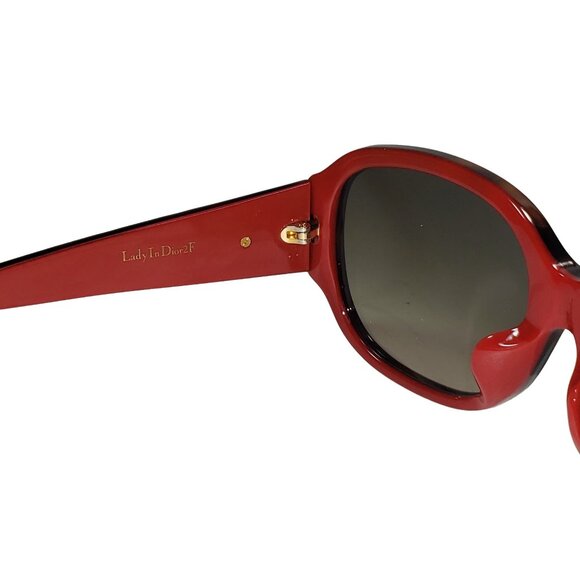 Christian Dior / Lady in Dior Havana Red Sunglasses, like new with box & case - Picture 6 of 10